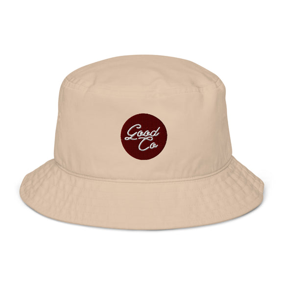 Khaki Embroidered Good Co Bucket Hat